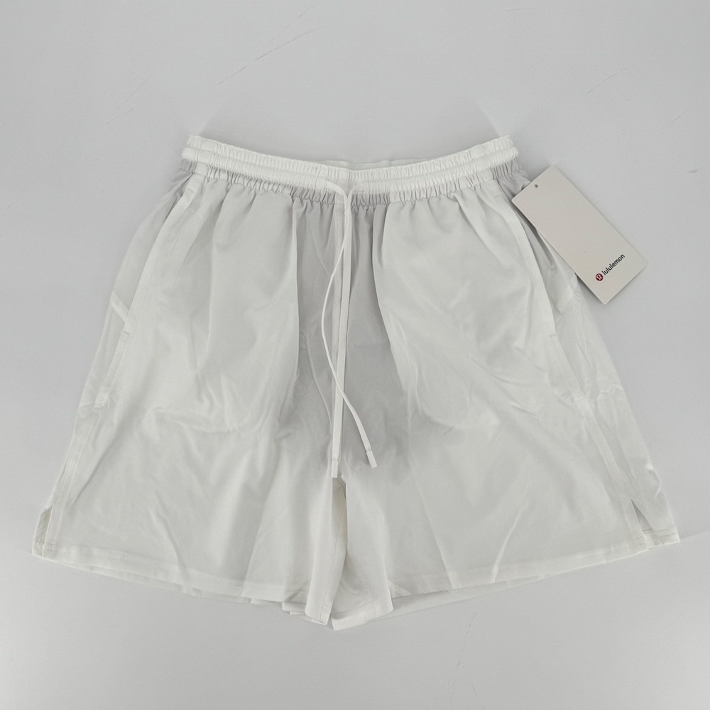 Lululemon Pace Rival High-Rise Short 5" White LW7DIBS Size 6 NWT